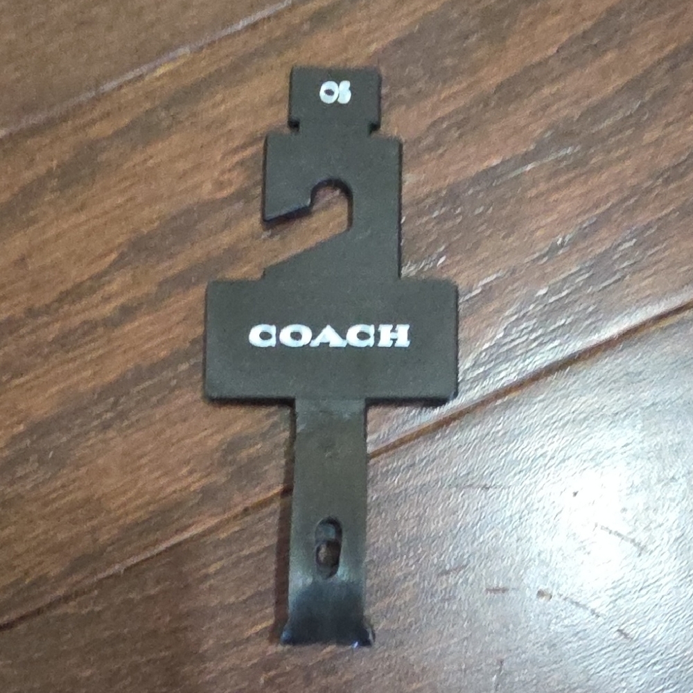 Coach Men's Reversible Leather Belt in Orange and Blue with Logo Buckle - Picture 10 of 10